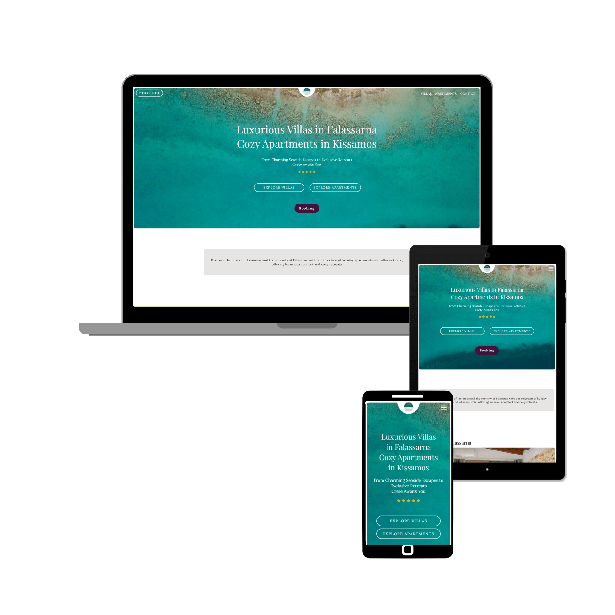 Webentwicklung Holiday Villas and Apartments Responsive Design