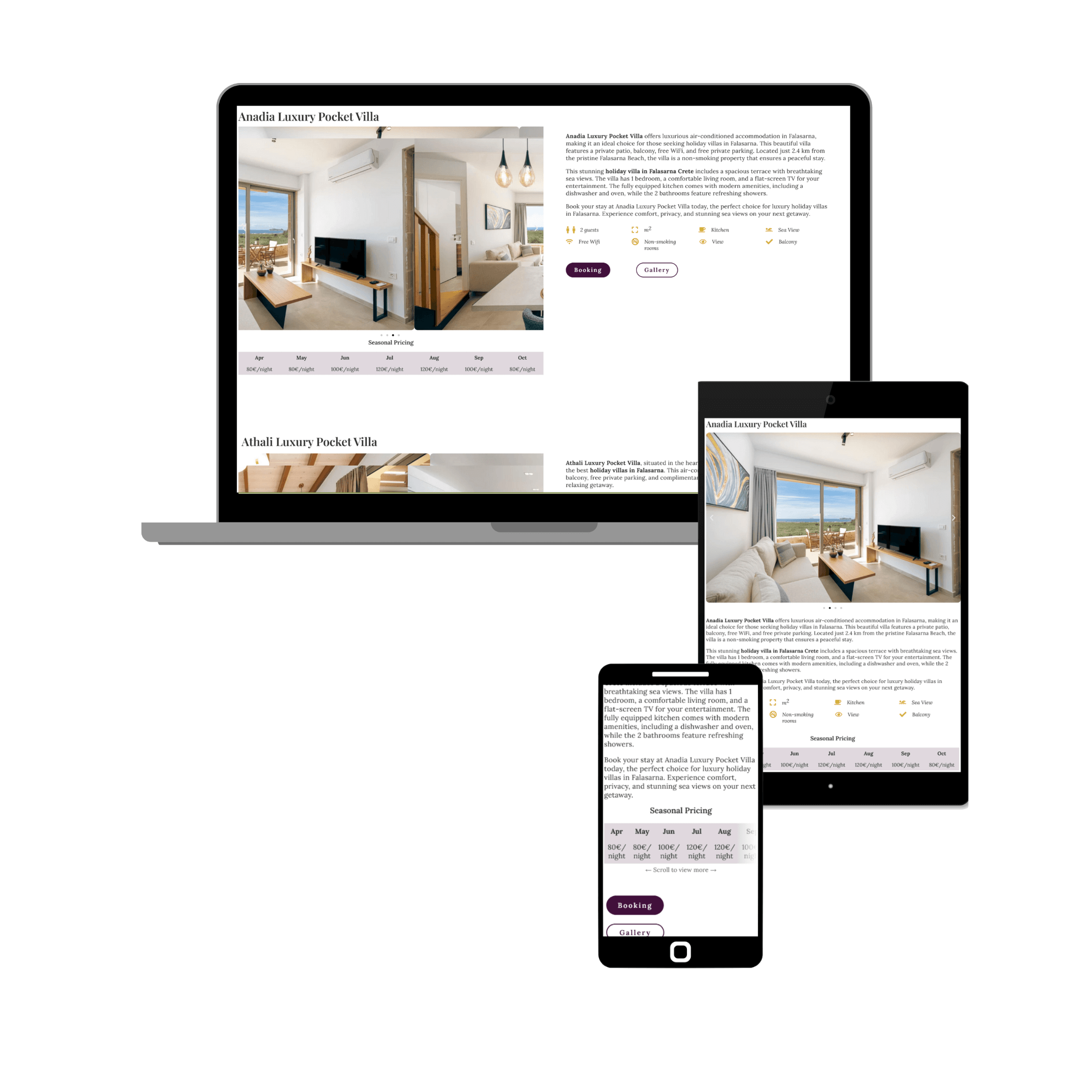 Webentwicklung WordPress Saisonpreis-Plugin for Holiday Villas and Apartments