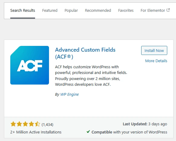 Die wichtigsten WordPress Plugins - Advanced Custom Fields