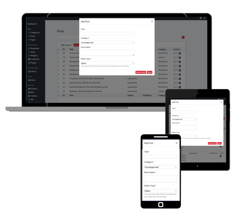Laravel Custom CMS