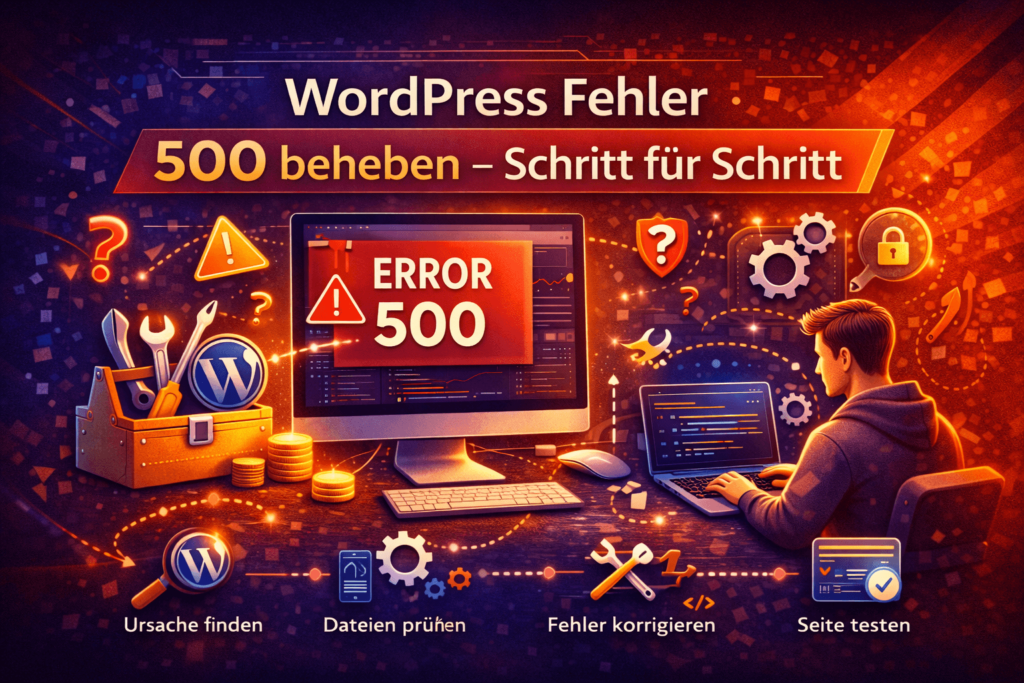 WordPress Fehler 500 behen - Schritt für Schritt