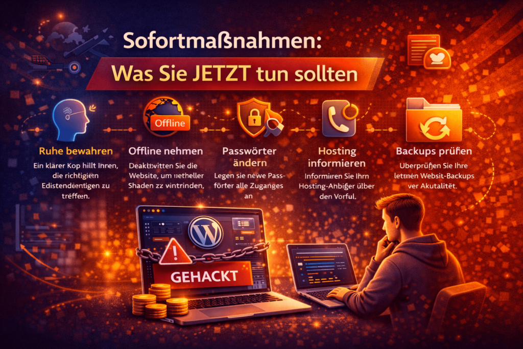 WordPress gehackt? Sofortmaßnahmen
