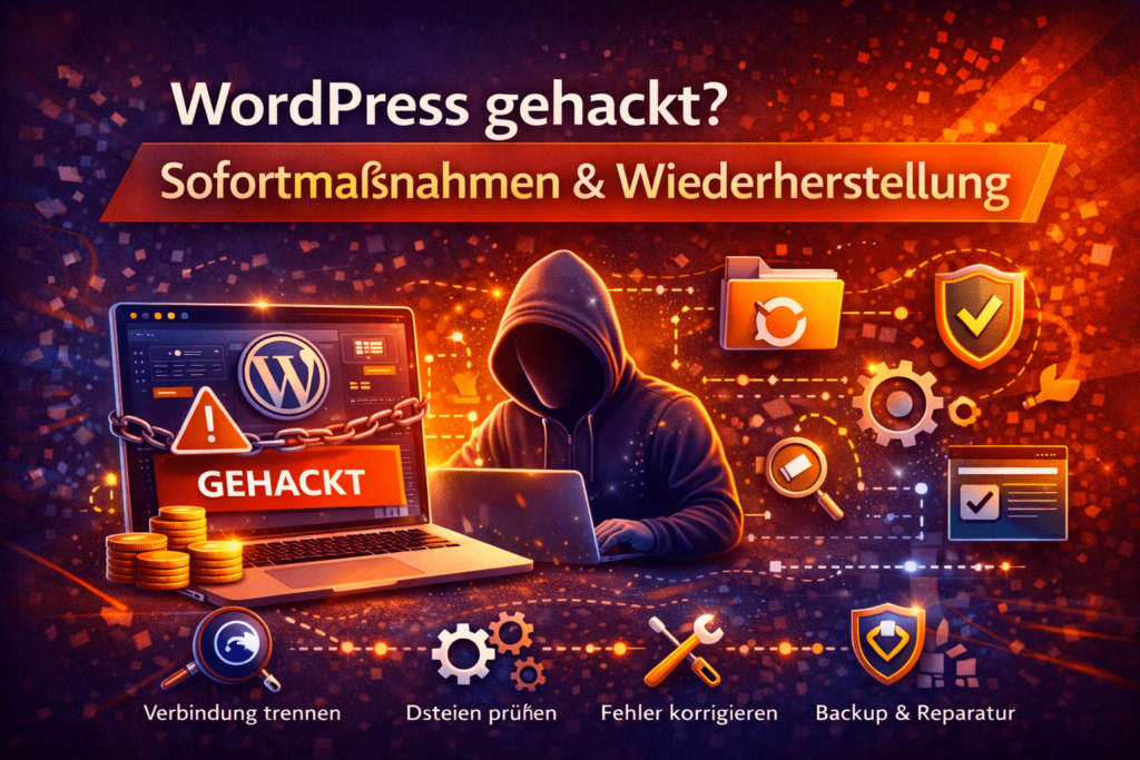 WordPress gehackt? Sofortmaßnahmen & Wiederherstellung